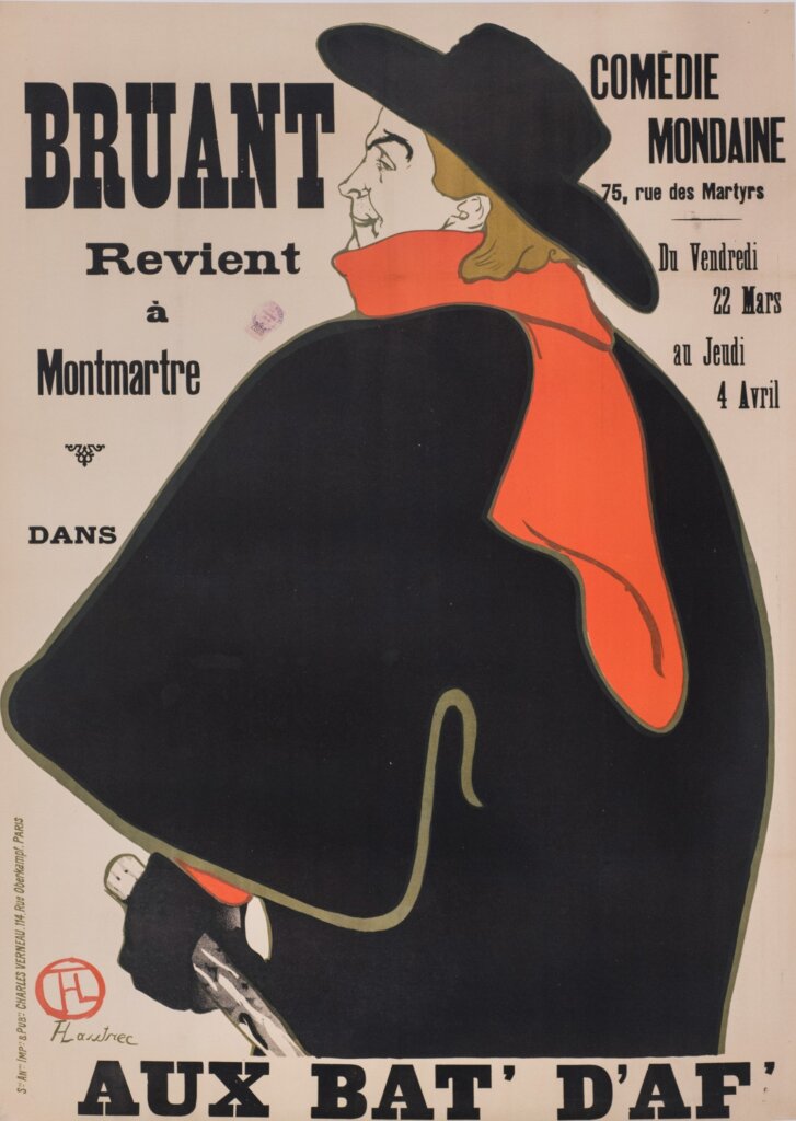 アンリ・ド・トゥルーズ＝ロートレック《ブリュアンはモンマルトルに戻り『オ・バ・ダフ』を歌う》1893年、デイヴィッド・E.ワイズマン＆ジャクリーヌ・E.マイケル蔵　ⒸStéphane Pons