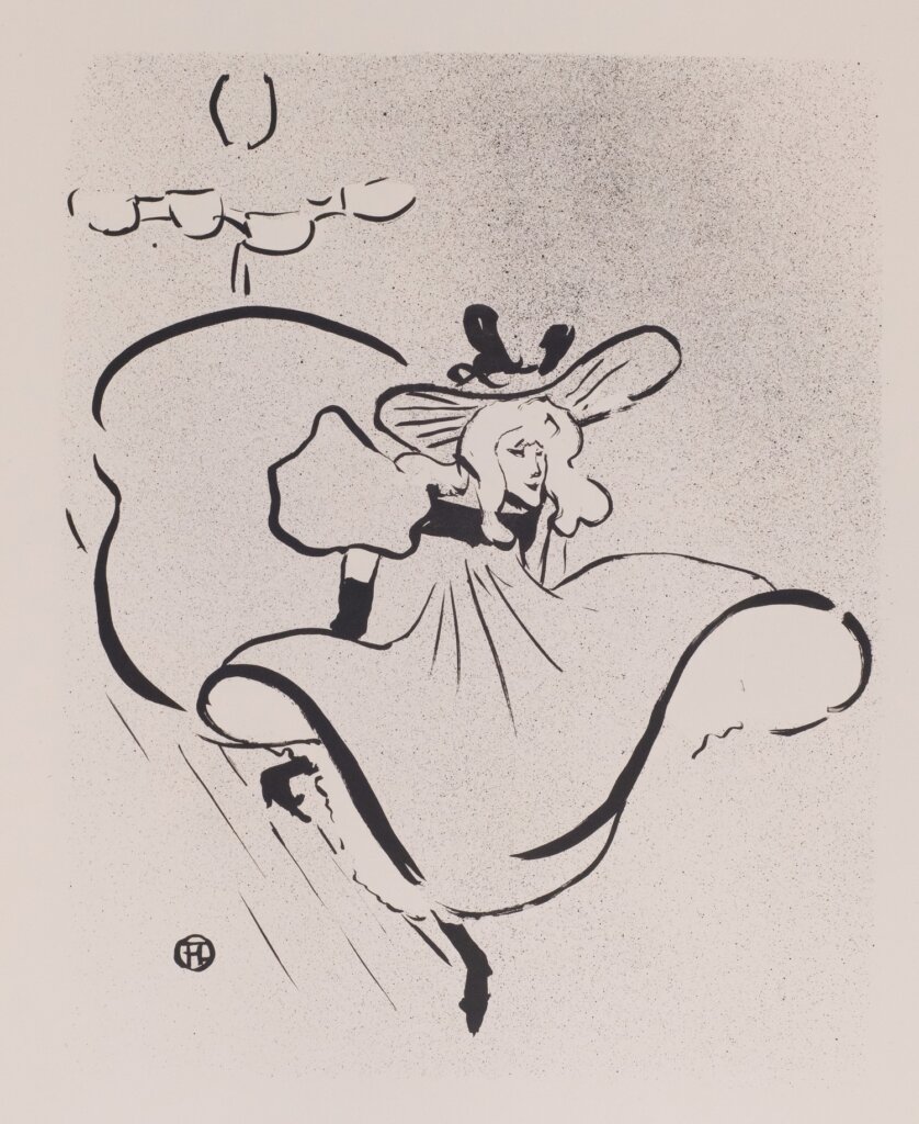 アンリ・ド・トゥールーズ=ロートレック《ジャヌ・アヴリル》 版画集『ル・カフェ・コンセール』より、1893年、デイヴィッド・E.ワイズマン＆ジャクリーヌ・E.マイケル蔵　ⒸStéphane Pons