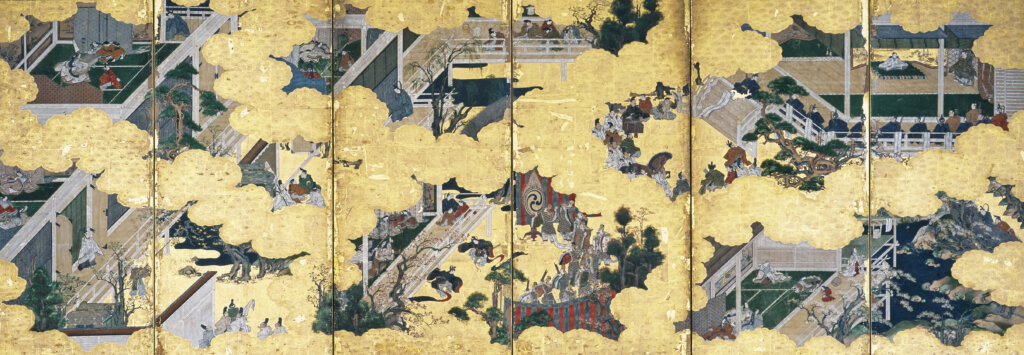 《源氏物語図屏風》（右隻）江戸・17世紀　泉屋博古館