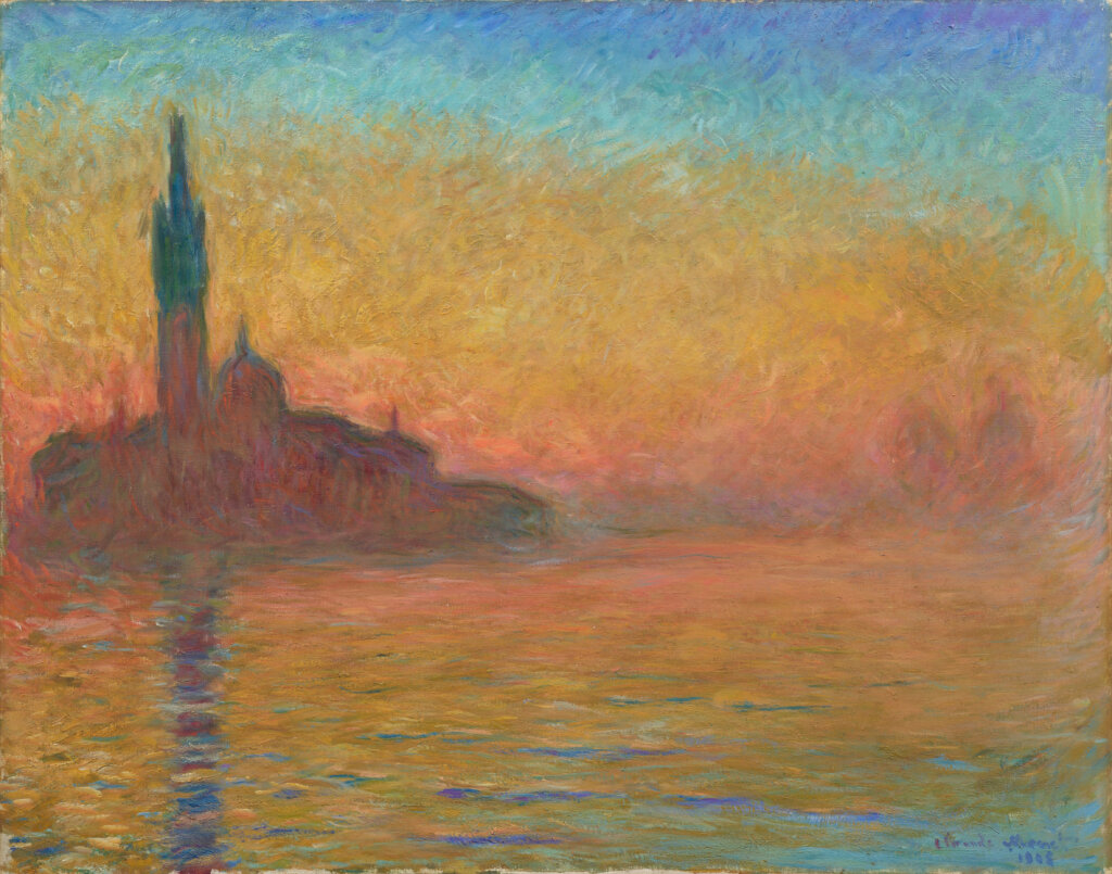クロード・モネ《黄昏、ヴェネツィア》1908年頃 石橋財団 アーティゾン美術館