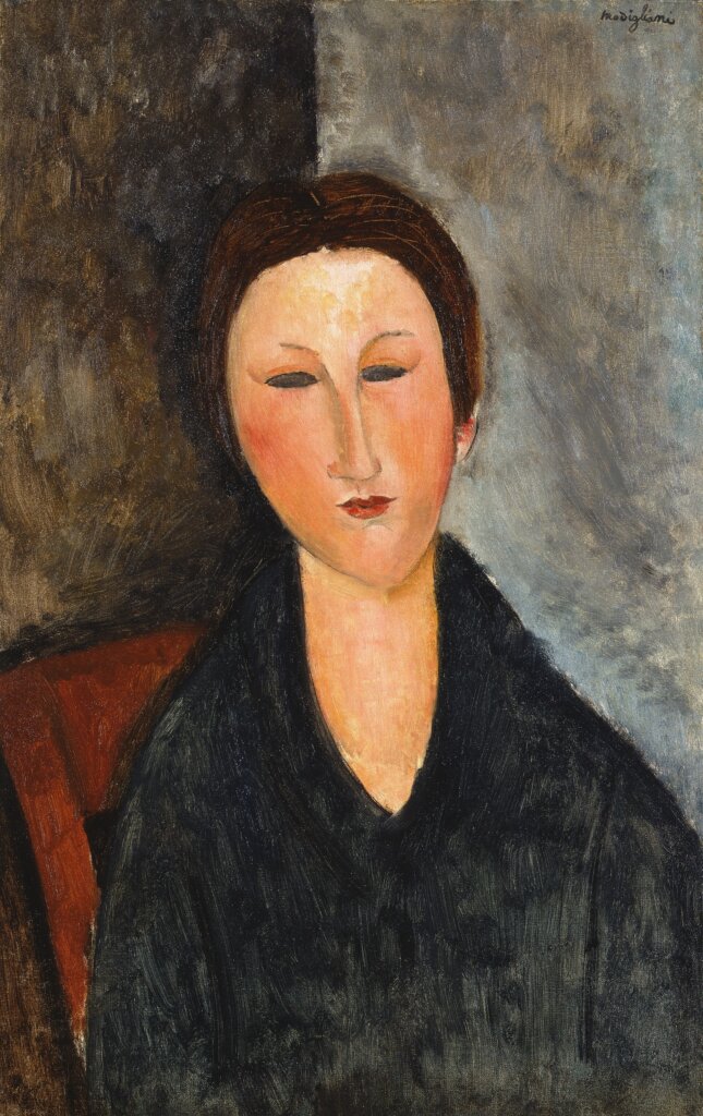 アメデオ・モディリアーニ《若い女の胸像（マーサ嬢）》1916-17年頃　油彩・カンヴァス