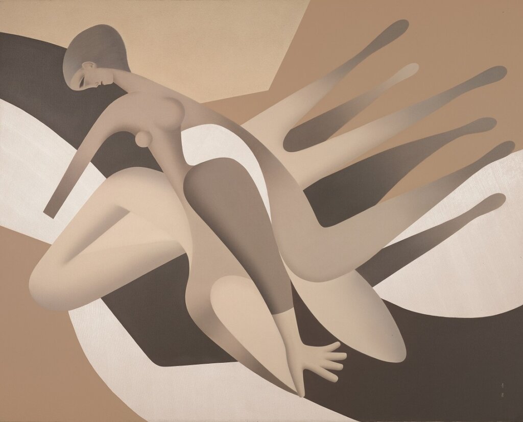 東郷青児《砂漠の花》1975年 油彩・キャンヴァス181×227cm ＳＯＭＰＯ美術館