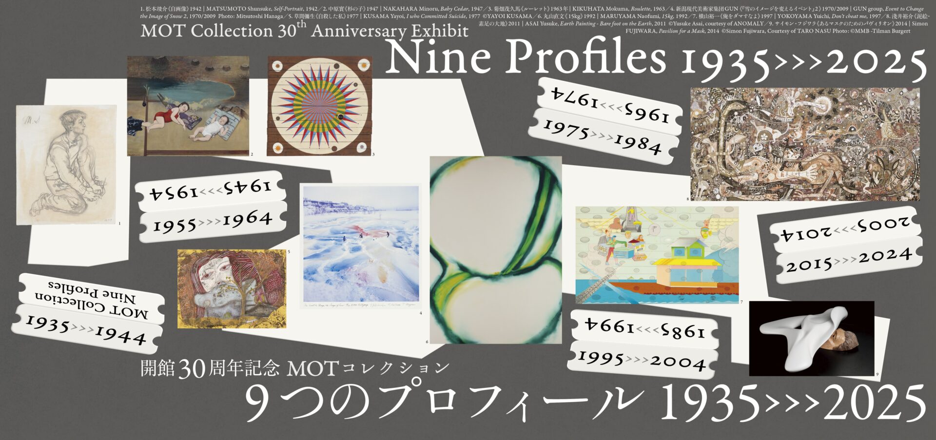 展覧会:【展覧会】「開館30周年記念　MOTコレクション　９つのプロフィール 1935→2025」が東京都現代美術館で開催！