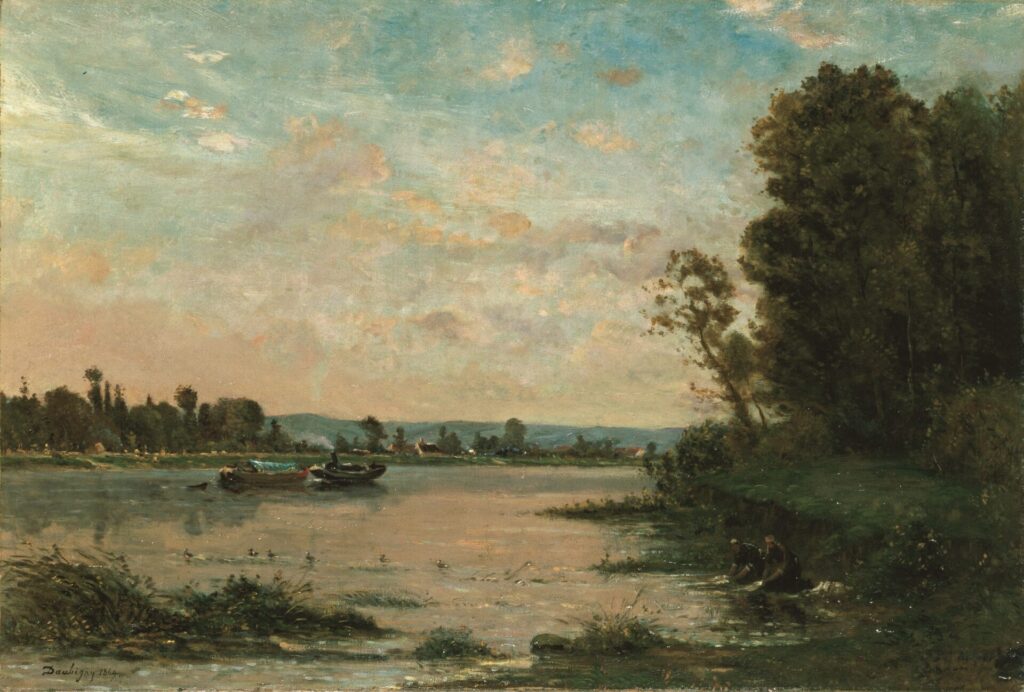 シャルル=フランソワ・ドービニー《オワーズ河の夏の朝》