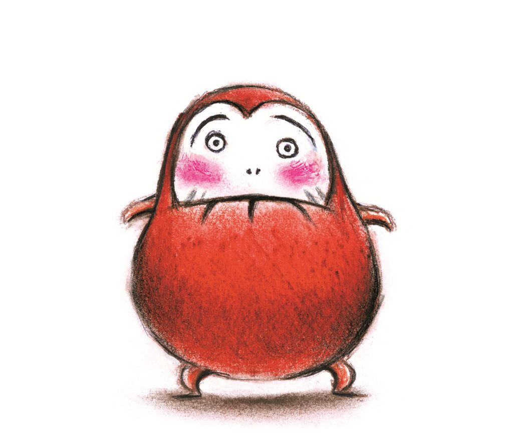 かがくいひろし　《『だるまさんが』表紙原画》