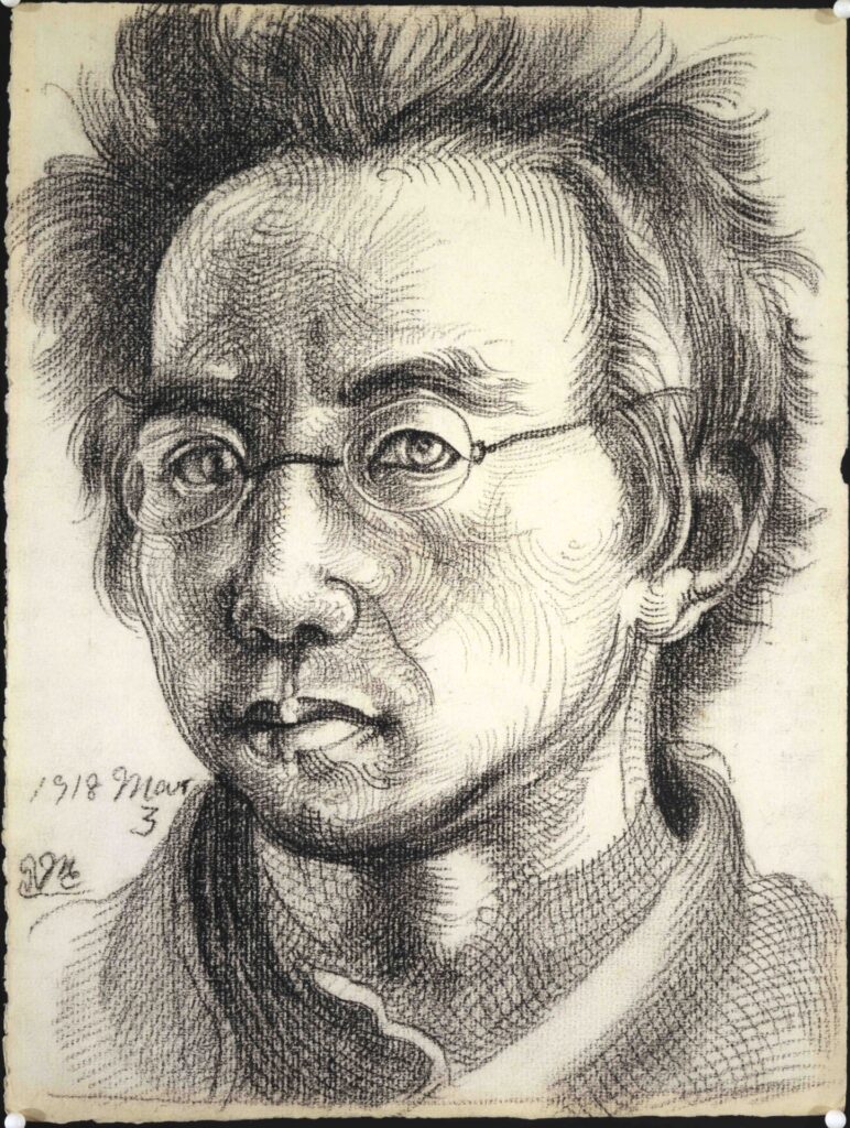 《自画像》河野通勢