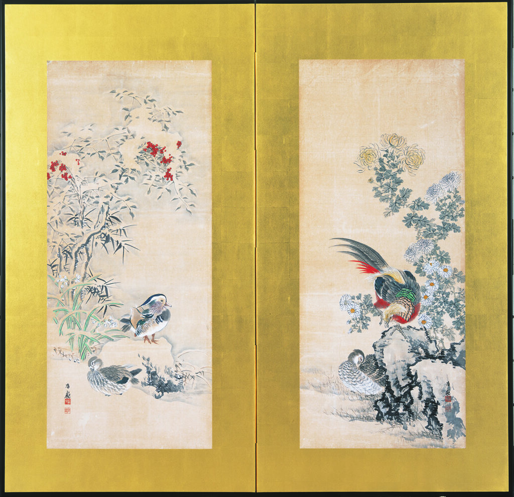 「四季花鳥図」(秋冬)石河有粼