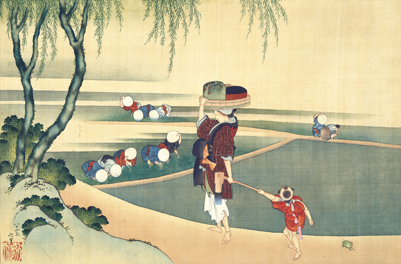 《田植図》葛飾北斎