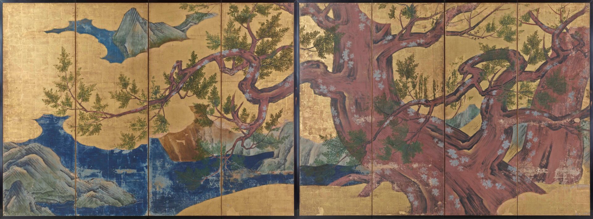 狩野永徳『檜図屏風』(1590年)