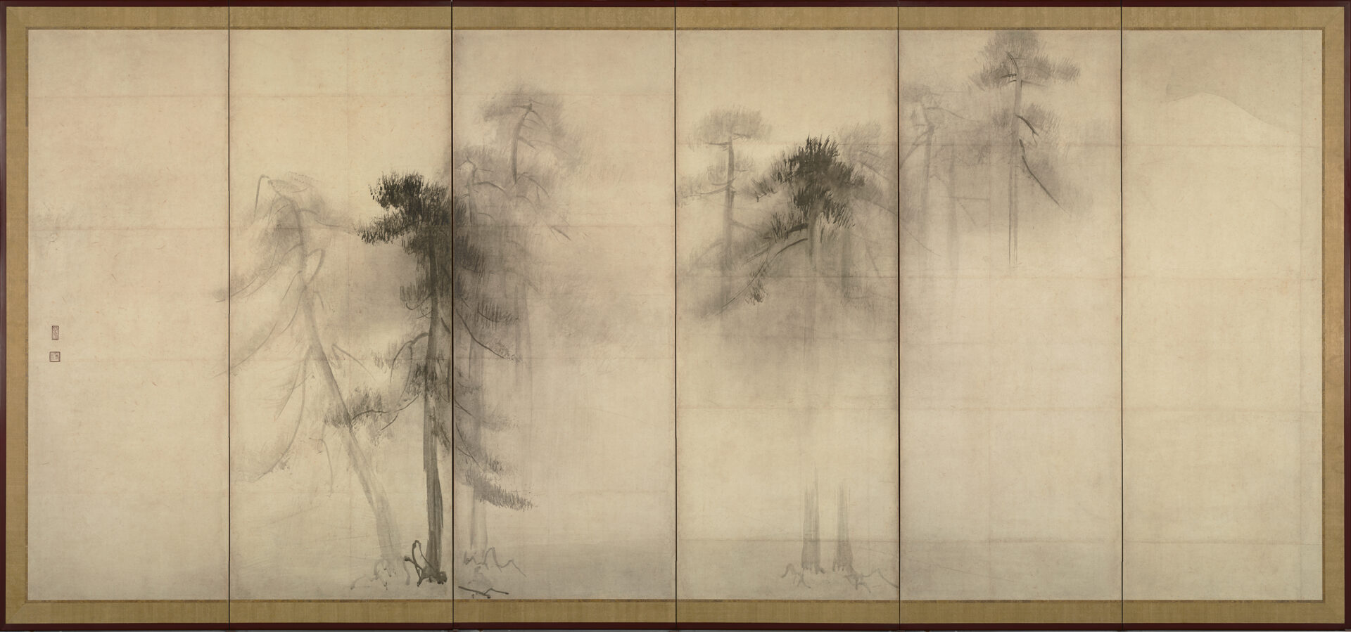 長谷川等伯『松林図屏風』左隻(16世紀)