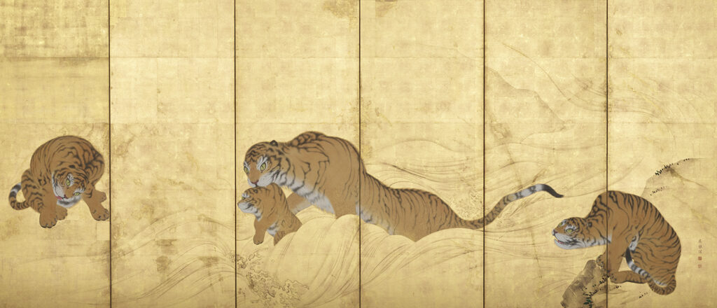 円山応挙《虎の子渡し図屛風》
