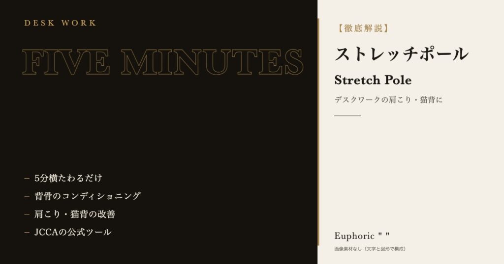 【デスクワークで凝り固まった体に効果大】ストレッチポール に5分横たわるだけ！