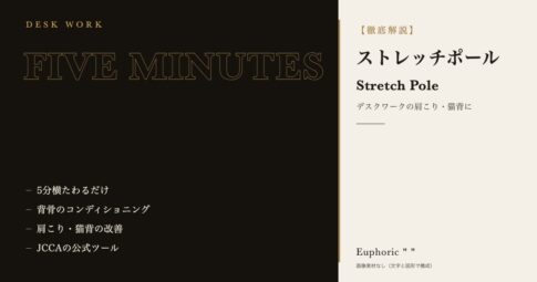 【デスクワークで凝り固まった体に効果大】ストレッチポール に5分横たわるだけ！