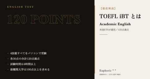 【英語学習】TOEFL iBT®(トイフル)って一体なに！？