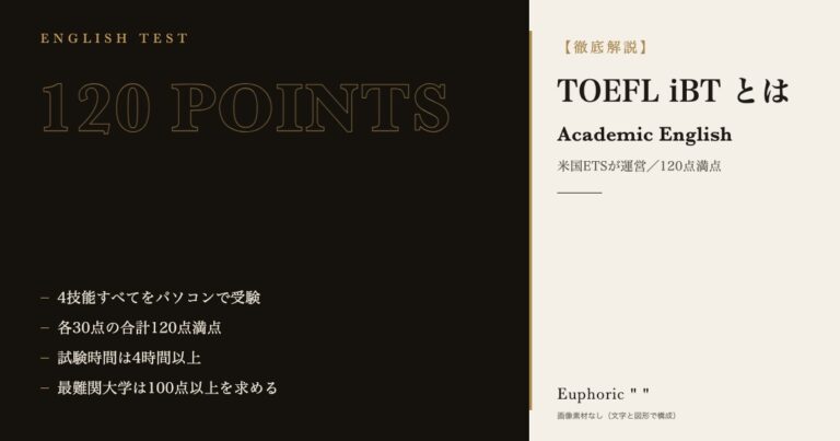 【英語学習】TOEFL iBT®(トイフル)って一体なに！？