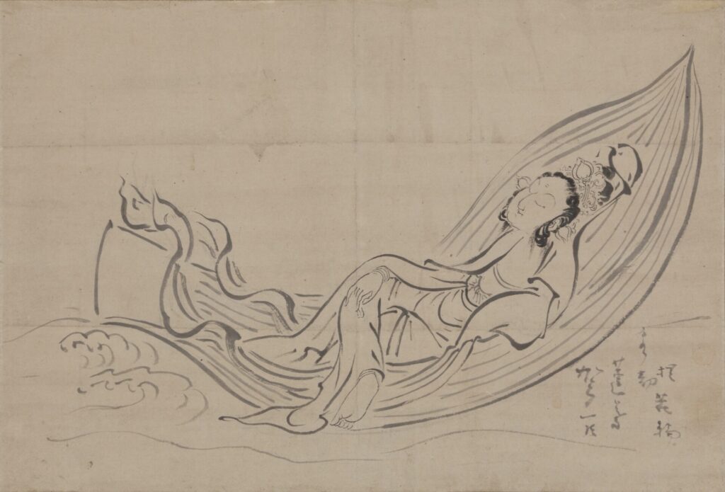 白隠慧鶴「蓮葉観音図」