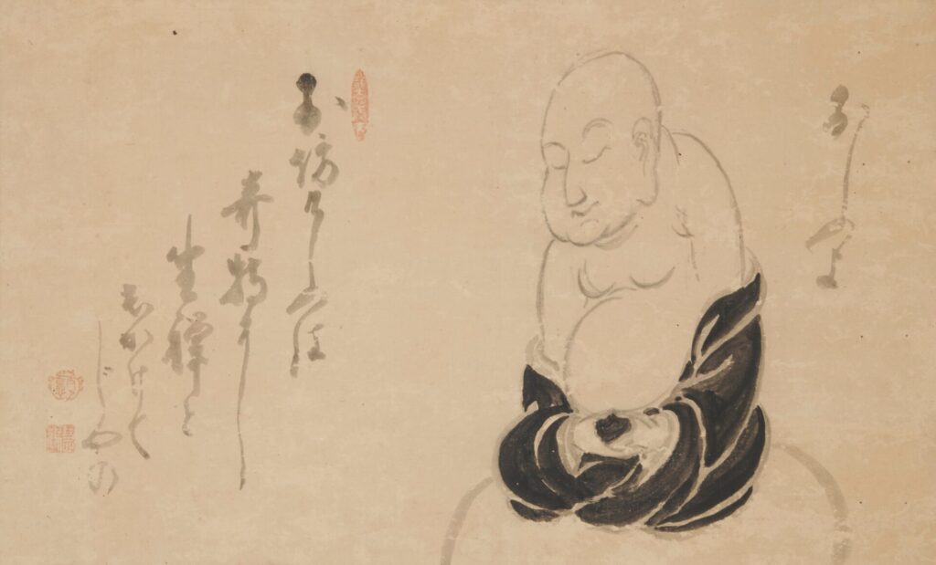 白隠慧鶴「坐禅布袋図」