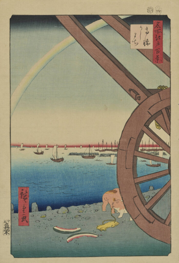 名所江戸百景 高輪うしまち