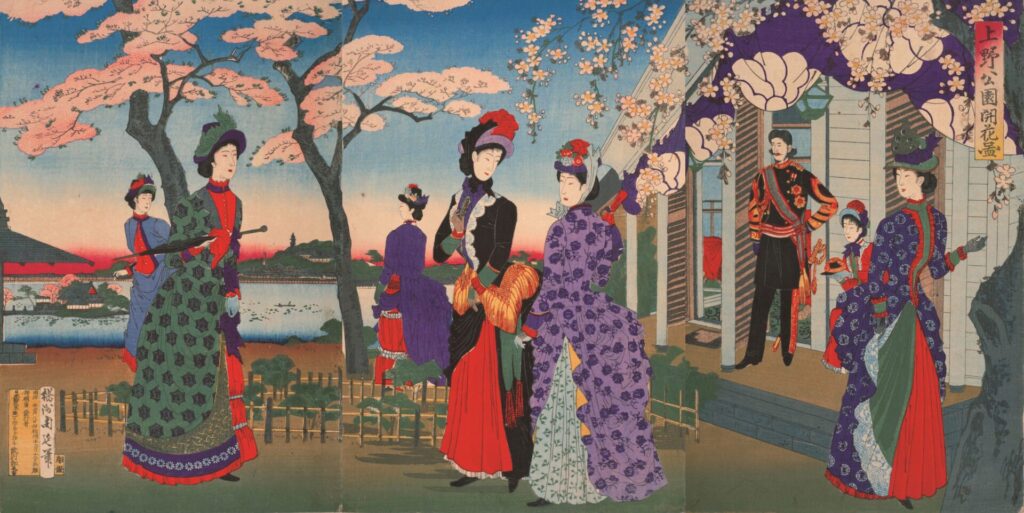 楊洲周延《上野公園開花ノ図》