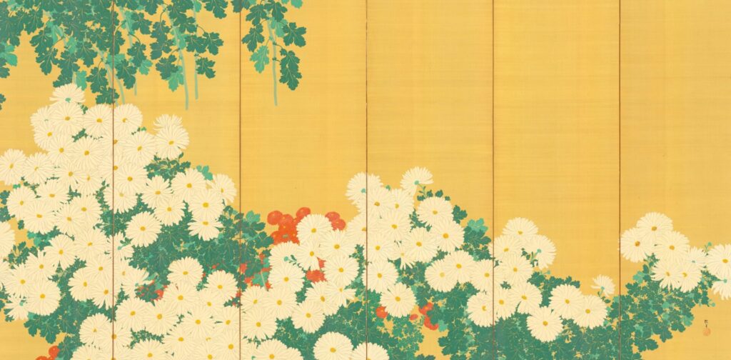木島櫻谷《菊花図》