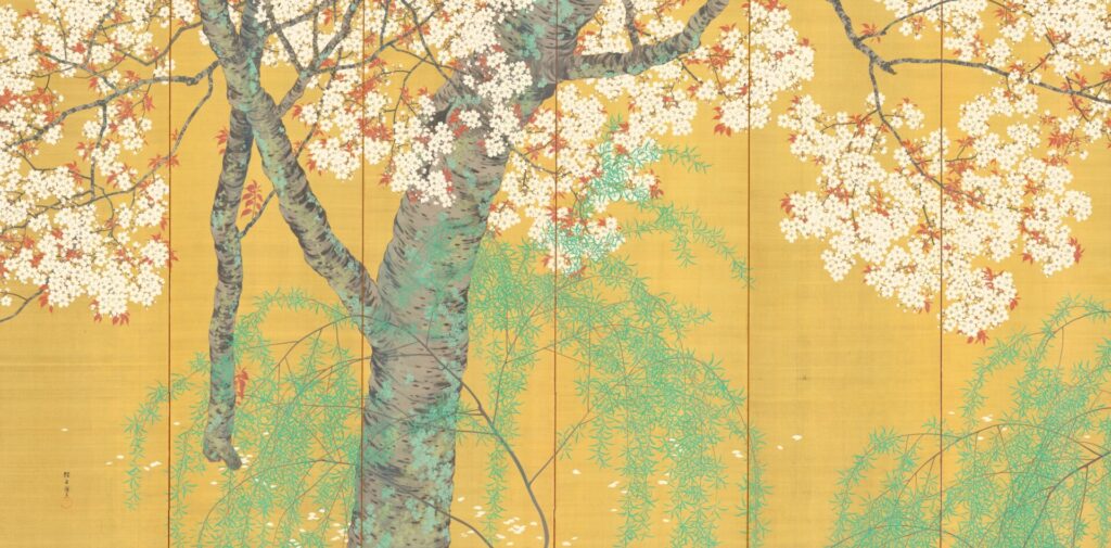 木島櫻谷《柳桜図》