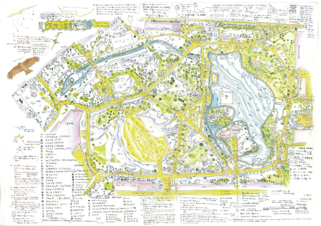 岩田道夫《常磐公園雪解け地図〈2005年版〉『常磐公園地図集成』より》