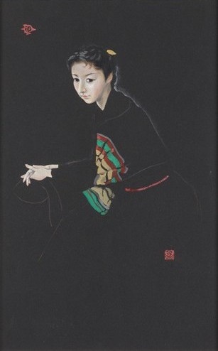 黒衣の高峰秀子(堂本印象)