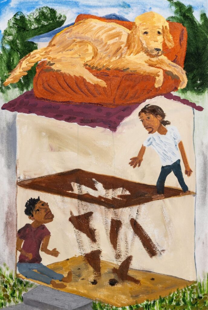 出津京子《家のサイズに合わない家具と犬》