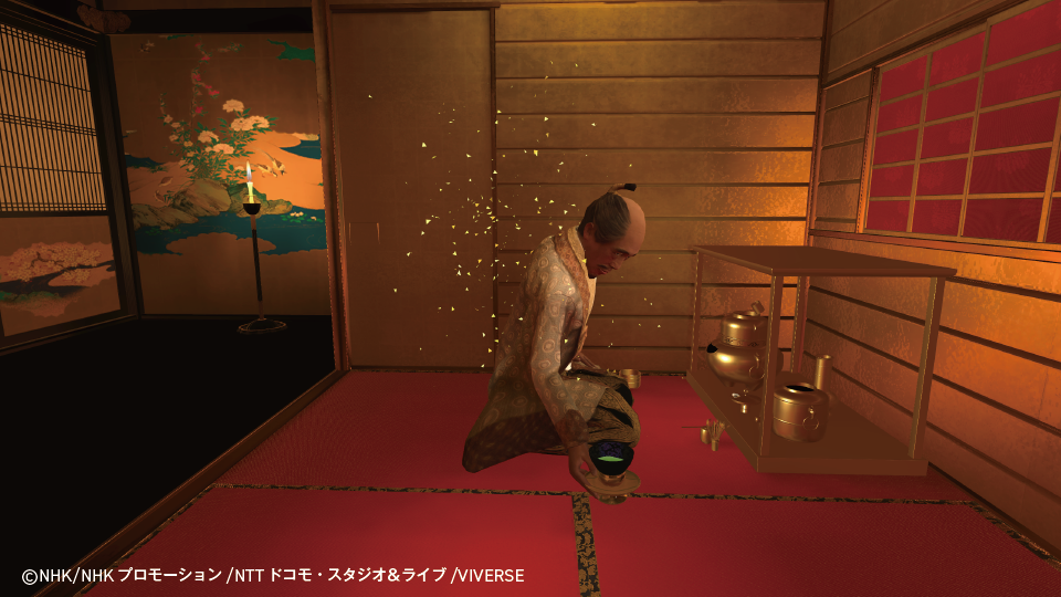 秀吉の「黄金の茶室」（NHK VR「サムライの見た夢～幻の豊臣大坂城～」）