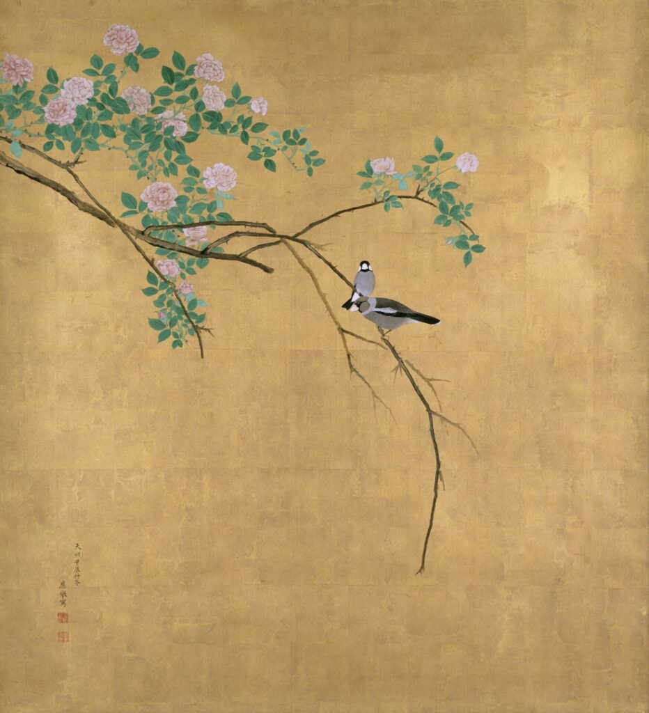 薔薇文鳥図（円山応挙）