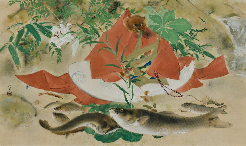 川端龍子《獺祭》