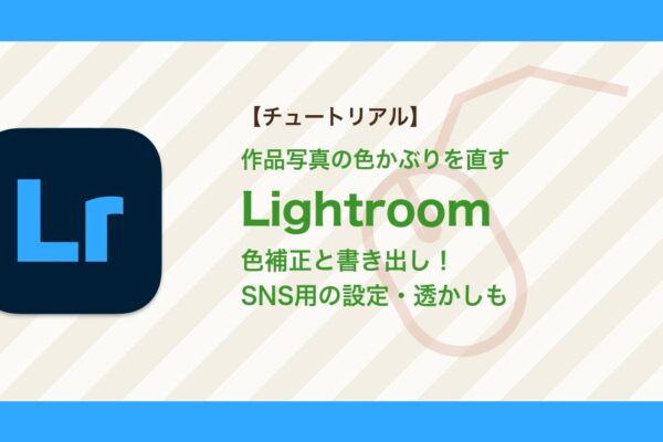 Lightroomで作品写真の色かぶりを補正して書き出す方法｜SNS用の設定・透かしまで